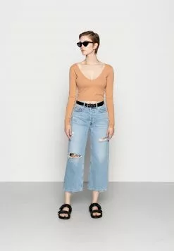 Even&Odd Damen 2 PACK - Langarmshirt - Camel/black