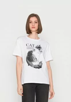 Even&Odd Damen T-Shirt Print - White