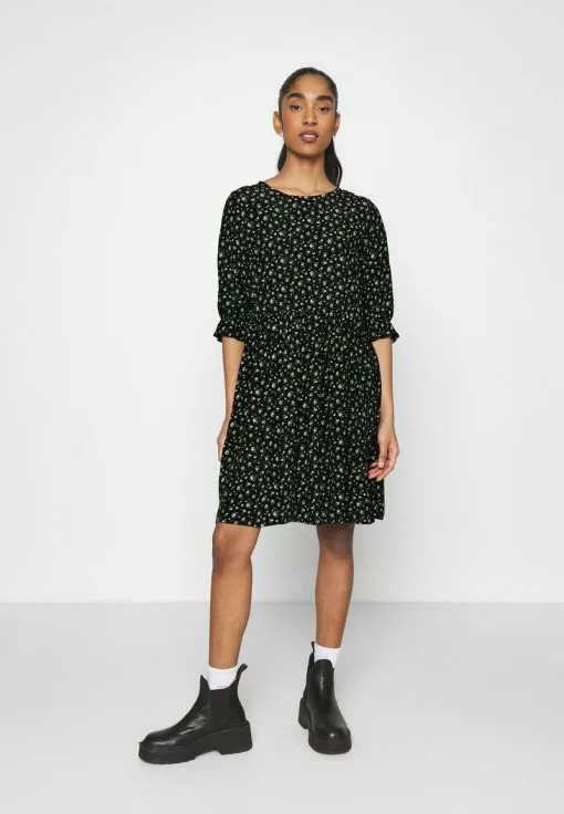 Even&Odd Freizeitkleid - Black/yellow | Damen -Even&Odd Verkäufe 2023 b317a5a9d2014de080196bbfe4192b4c
