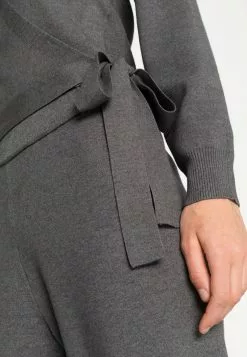 Even&Odd Damen WRAPPED CARDIGAN SET - Strickjacke - Mottled Dark Grey -Even&Odd Verkäufe 2023 b319bb32e84b467ea864488c2aa2802a