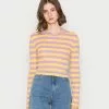 Even&Odd Damen Langarmshirt - Purple / Yellow -Even&Odd Verkäufe 2023 b73060daa50647f7909999b8eb4371c2