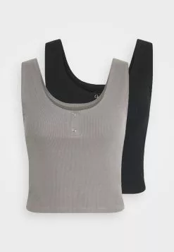 Even&Odd Damen 2 PACK - Top - Black/grey -Even&Odd Verkäufe 2023 b749c658c279457aafe6c435f906015f