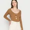 Even&Odd Damen Langarmshirt - Brown -Even&Odd Verkäufe 2023 c13ebf2ecad343e294c365d1e2b51ba9