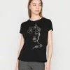 Even&Odd Damen T-Shirt Print - Black -Even&Odd Verkäufe 2023 c20495994fc341979fa967ba482ca8cf