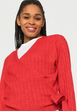 Even&Odd Damen WRAPPED CARDIGAN - Strickjacke - Red -Even&Odd Verkäufe 2023 c3e02399d7e9499597a1169646592803