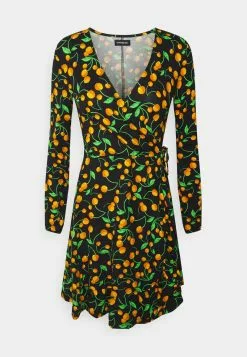 Even&Odd Damen Jerseykleid - Black/orange -Even&Odd Verkäufe 2023 c3f64943e3f54cef8704ab5c763b2633