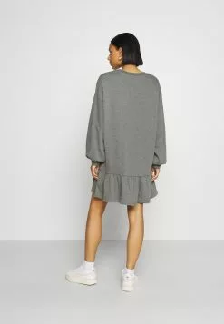 Even&Odd Damen SWEAT - Mini Volant Dress - Freizeitkleid - Mottled Grey -Even&Odd Verkäufe 2023 c7101e12926c4238b4348e70ac4372f3