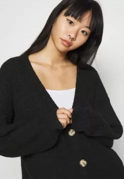 Even&Odd Damen MID LENGTH BUTTON DOWN - Strickjacke - Black -Even&Odd Verkäufe 2023 c9fd55a591da46f8b0a5de21bc913ec7