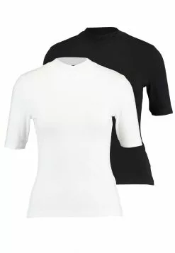 Even&Odd Damen 2 PACK - T-SHIRT BASIC - T-Shirt Basic - White/black -Even&Odd Verkäufe 2023 ca338675ce46494898025e6d1b3984fe