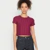 Even&Odd Damen T-Shirt Basic - Purple