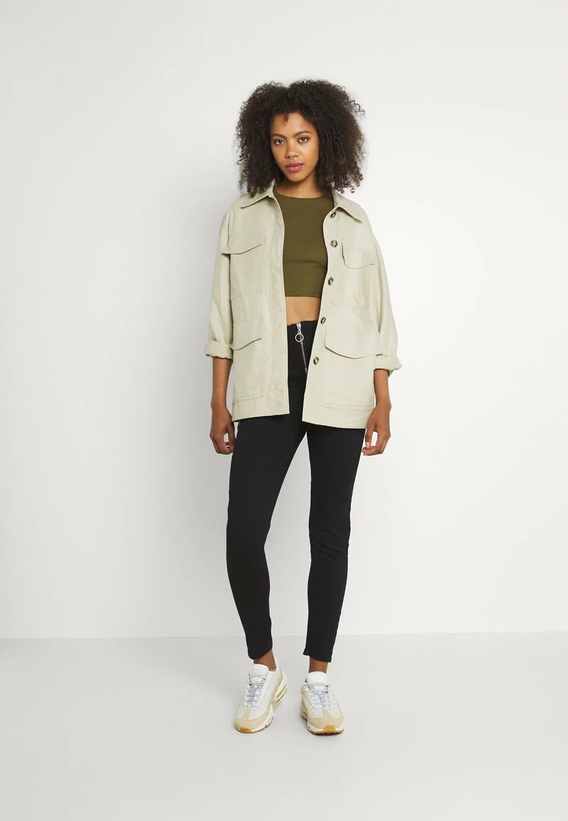 Even&Odd Damen 3 PACK - T-Shirt Basic - Black/white/khaki 3 Even&Odd Damen 3 PACK - T-Shirt Basic - Black/white/khaki