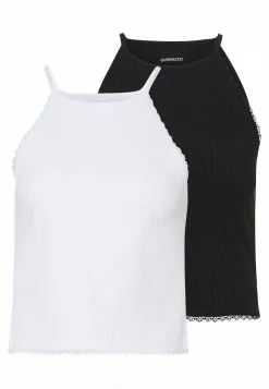 Even&Odd Damen 2 PACK - Top - Black/white
