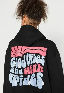 Even&Odd Damen 70'S GOOD PRINT OVERSIZED HOODIE - Sweatshirt - Black -Even&Odd Verkäufe 2023 d0bb466557664aa9b07ee2d0bcc1f4cd