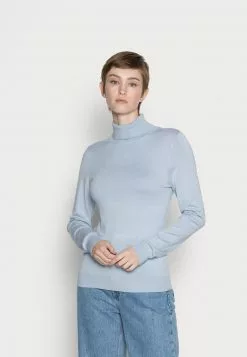 Even&Odd Damen BASIC TURTLE NECK JUMPER - Strickpullover - Light Blue