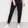 Even&Odd Damen Printed Loose Fit Joggers - Jogginghose - Black