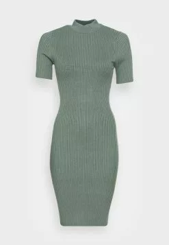 Even&Odd Damen PERKIN NECK SHORT SLEEVE DRESS - Strickkleid - Olive -Even&Odd Verkäufe 2023 d4e7fffe0dc24e62bbf59e5c990bd0cc