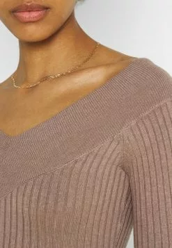 Even&Odd KNIT V NECK MIDI BODYCON DRESS - Etuikleid - Taupe | Damen -Even&Odd Verkäufe 2023 d67beeabfc8448f3a64c25d3d08cadec