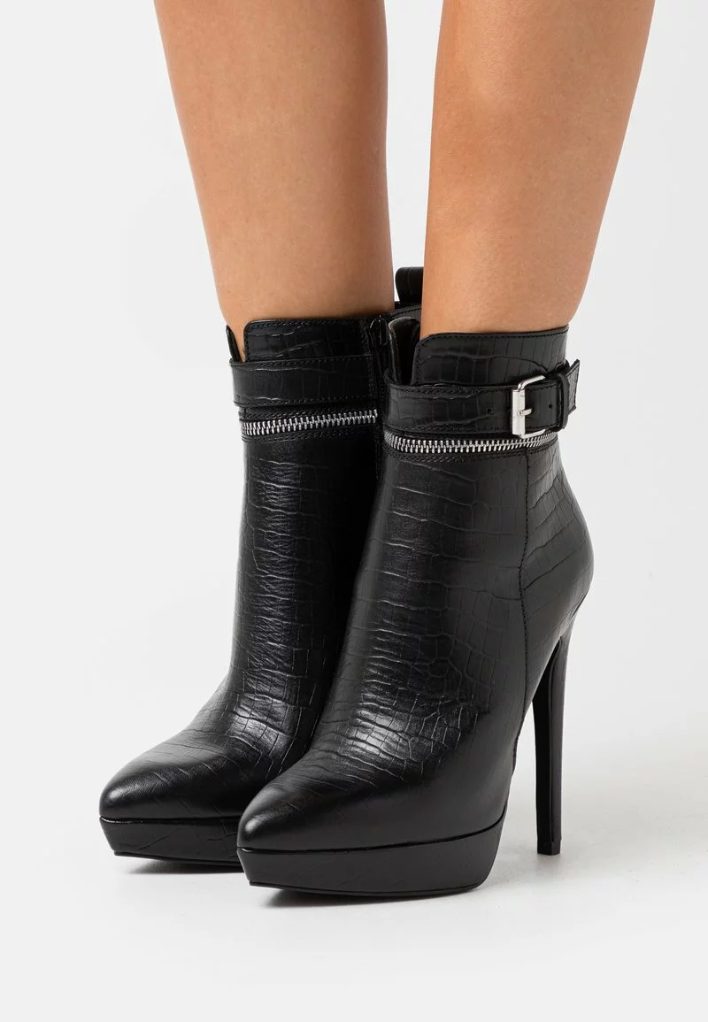 Even&Odd Damen LEATHER - High Heel Stiefelette - Black 3 Even&Odd Damen LEATHER - High Heel Stiefelette - Black