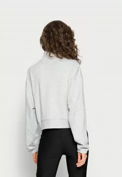 Even&Odd Damen CROPPED WITH HALF ZIP COLLAR - Sweatshirt - Mottled Light Grey -Even&Odd Verkäufe 2023 d9e4191a13f34c5c8dc0806b88b4cbec