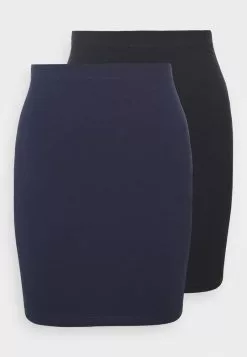Even&Odd Damen 2 PACK - Minirock - Dark Blue/black