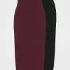 Even&Odd Damen 2er PACK - Bleistiftrock - Black/bordeaux -Even&Odd Verkäufe 2023 de49c78515b8426e8f219c4edb577c7e