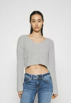 Even&Odd Damen Strickpullover - Mottled Grey