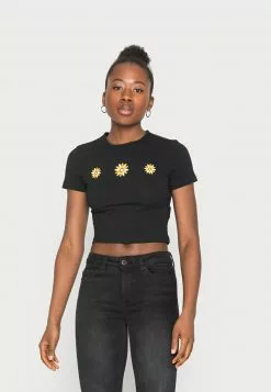 Even&Odd Damen T-Shirt Print - Black