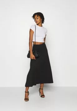 Even&Odd Damen Basic Maxi Skirt - A-Linien-Rock - Black -Even&Odd Verkäufe 2023 e6eb5f9f71ac4029a8f1222ca7bc0171