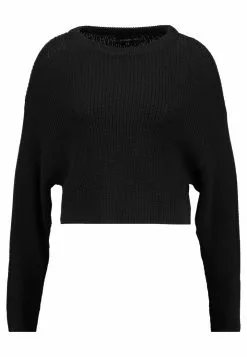 Even&Odd Damen CROPPED JUMPER - Strickpullover - Black -Even&Odd Verkäufe 2023 e85001ce9542453992838447401a35e8