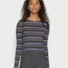 Even&Odd Damen CROPPED CREWNECK LONG SLEEVE - Langarmshirt - Blue -Even&Odd Verkäufe 2023 eb896769c0ab4cddb0f2804f61cb90d7