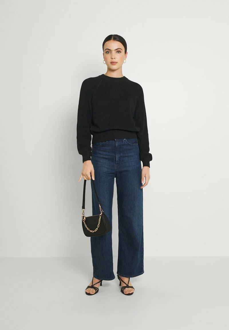 Even&Odd Damen VOLUME SLEEVE JUMPER - Strickpullover - Black 4 Even&Odd Damen VOLUME SLEEVE JUMPER - Strickpullover - Black – Bild 2