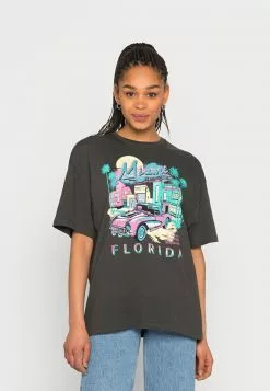 Even&Odd Damen T-Shirt Print - Black