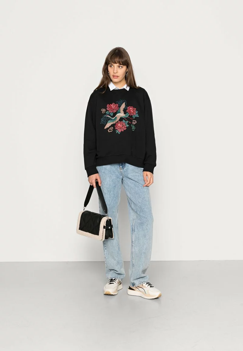 Even&Odd Damen OVERSIZED PRINT - Sweatshirt - Black 4 Even&Odd Damen OVERSIZED PRINT - Sweatshirt - Black – Bild 2