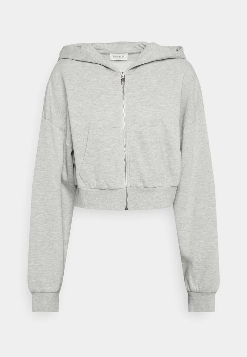 Even&Odd Damen Sweatjacke - Mottled Light Grey 3 Even&Odd Damen Sweatjacke - Mottled Light Grey