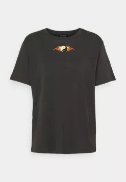 Even&Odd Damen CLARE YIN YANG FLAMES SMALL PRINT TEE / 801 - ANTHRACITE - T-Shirt Print - Anthracite -Even&Odd Verkäufe 2023 f88deb009b5244658ce31f30178cf2ab