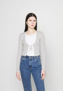 Even&Odd Damen Strickjacke - Mottled Light Grey