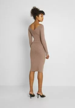 Even&Odd KNIT V NECK MIDI BODYCON DRESS - Etuikleid - Taupe | Damen -Even&Odd Verkäufe 2023 f973be909d2d4669b216a728c6e180a5