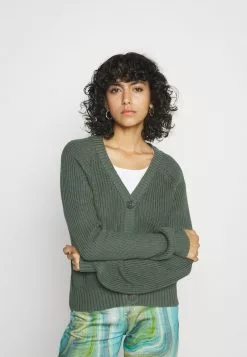 Even&Odd Damen BUTTON THROUGH CARDIGAN - Strickjacke - Green