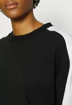 Even&Odd Damen OVERSIZED SWEATSHIRT WITH STRIPE - Sweatshirt - Black -Even&Odd Verkäufe 2023 facf870c8f5f4975bc8138bf94aec4bb