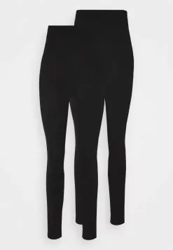 Even&Odd HIGH WAISTED LEGGINGS 2 PACK - Leggings - Hosen - Black | Damen