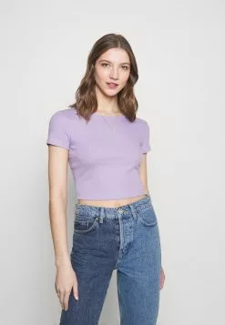 Even&Odd T-Shirt Basic - Mottled Lilac | Damen