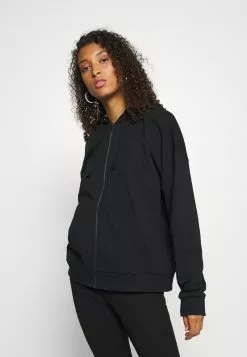 Even&Odd Damen OVERSIZED HOODED ZIP JACKET - Sweatjacke - Black
