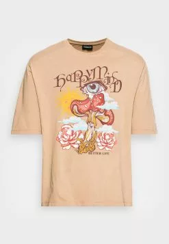 Even&Odd Unisex T-Shirt Print - Brown -Even&Odd Verkäufe 2023 fec20cb629ae41ceb16366ed511043f7